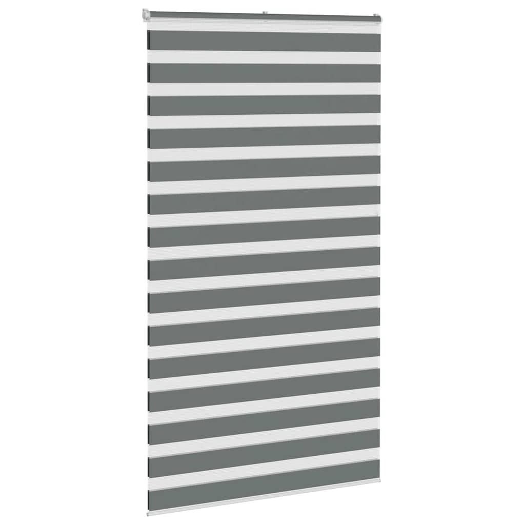 VidaXL Zebra-Rollo 120x200 cm Stoffbreite 115,9 cm Dunkelgrau