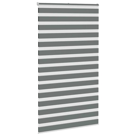 VidaXL Zebra-Rollo 120x200 cm Stoffbreite 115,9 cm Dunkelgrau