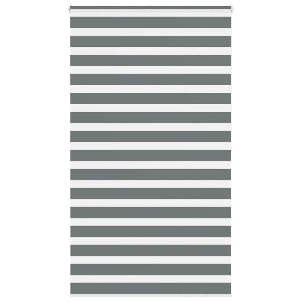 VidaXL Zebra-Rollo 125x200 cm Stoffbreite 120,9 cm Dunkelgrau
