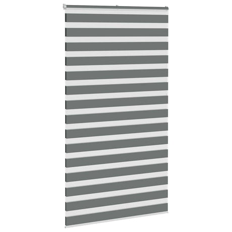 VidaXL Zebra-Rollo 130x200 cm Stoffbreite 125,9 cm Dunkelgrau
