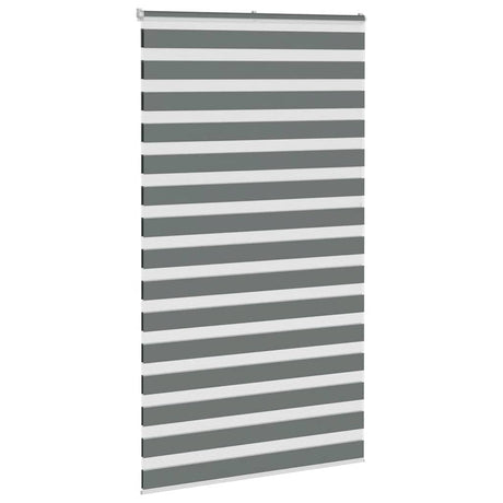 VidaXL Zebra-Rollo 135x200 cm Stoffbreite 130,9 cm Dunkelgrau
