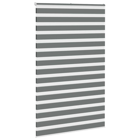 VidaXL Zebra-Rollo 140x200 cm Stoffbreite 135,9 cm Dunkelgrau