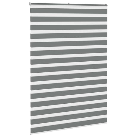 VidaXL Zebra-Rollo 155x200 cm Stoffbreite 150,9 cm Dunkelgrau