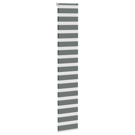 VidaXL Zebra-Rollo 40x230 cm Stoffbreite 35,9 cm Dunkelgrau