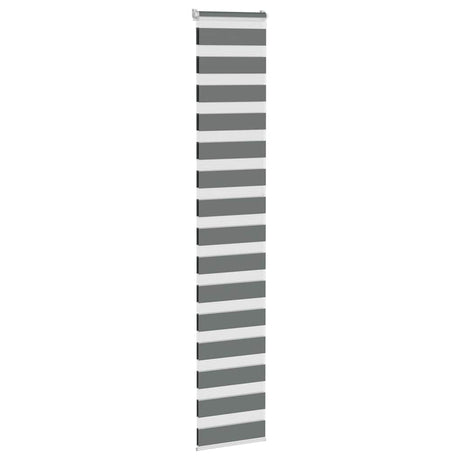 VidaXL Zebra-Rollo 45x230 cm Stoffbreite 40,9 cm Dunkelgrau