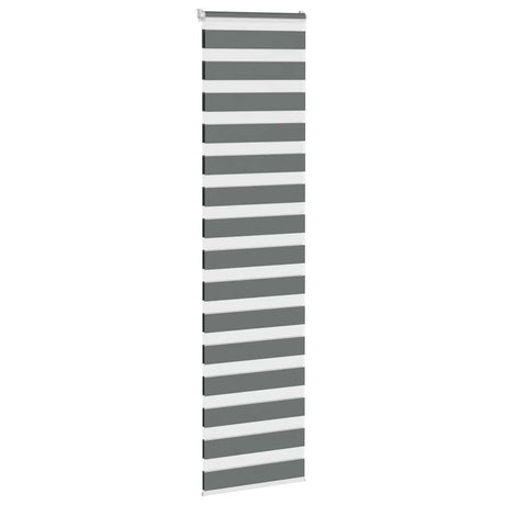 VidaXL Zebra-Rollo 55x230 cm Stoffbreite 50,9 cm Dunkelgrau