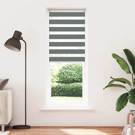 VidaXL Zebra-Rollo 70x230 cm Stoffbreite 65,9 cm Dunkelgrau