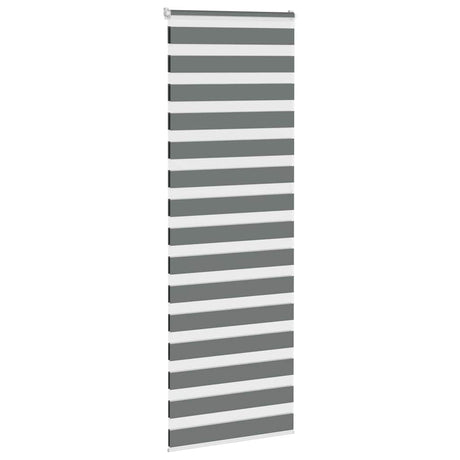 VidaXL Zebra-Rollo 75x230 cm Stoffbreite 70,9 cm Dunkelgrau
