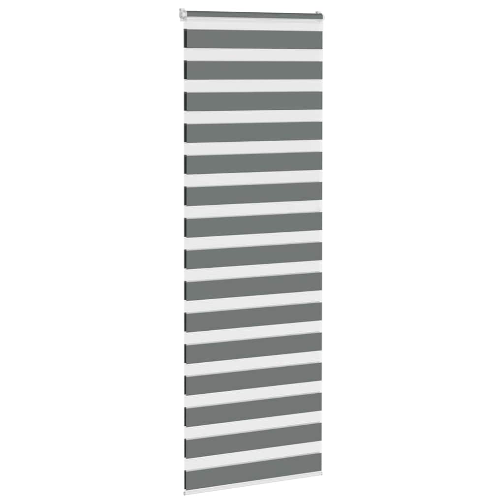 VidaXL Zebra-Rollo 85x230 cm Stoffbreite 80,9 cm Dunkelgrau