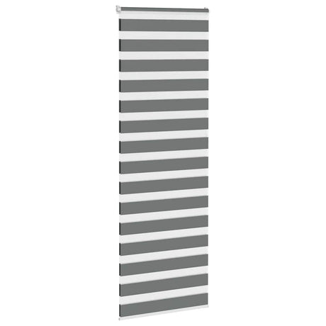 VidaXL Zebra-Rollo 90x230 cm Stoffbreite 85,9 cm Dunkelgrau