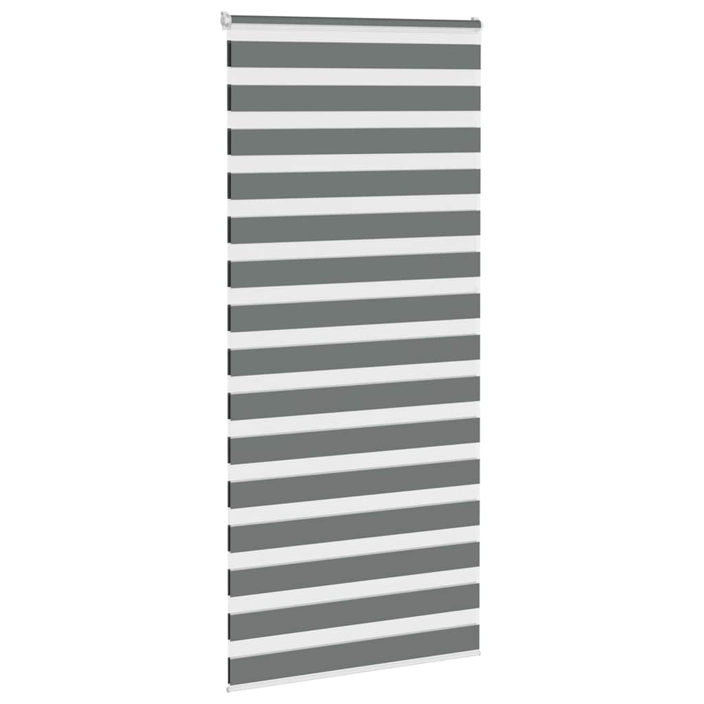 VidaXL Zebra-Rollo 95x230 cm Stoffbreite 90,9 cm Dunkelgrau
