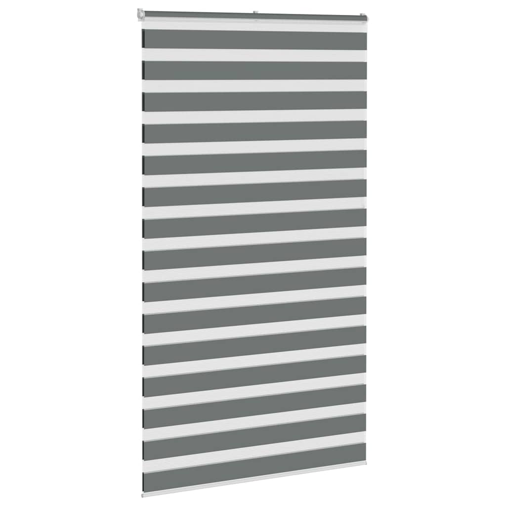 VidaXL Zebra-Rollo 120x230 cm Stoffbreite 115,9 cm Dunkelgrau