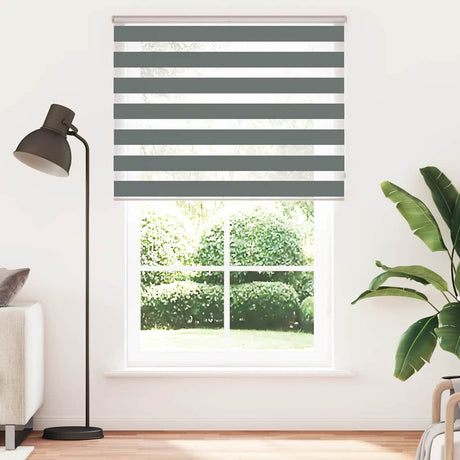 VidaXL Zebra-Rollo 150x230 cm Stoffbreite 145,9 cm Dunkelgrau