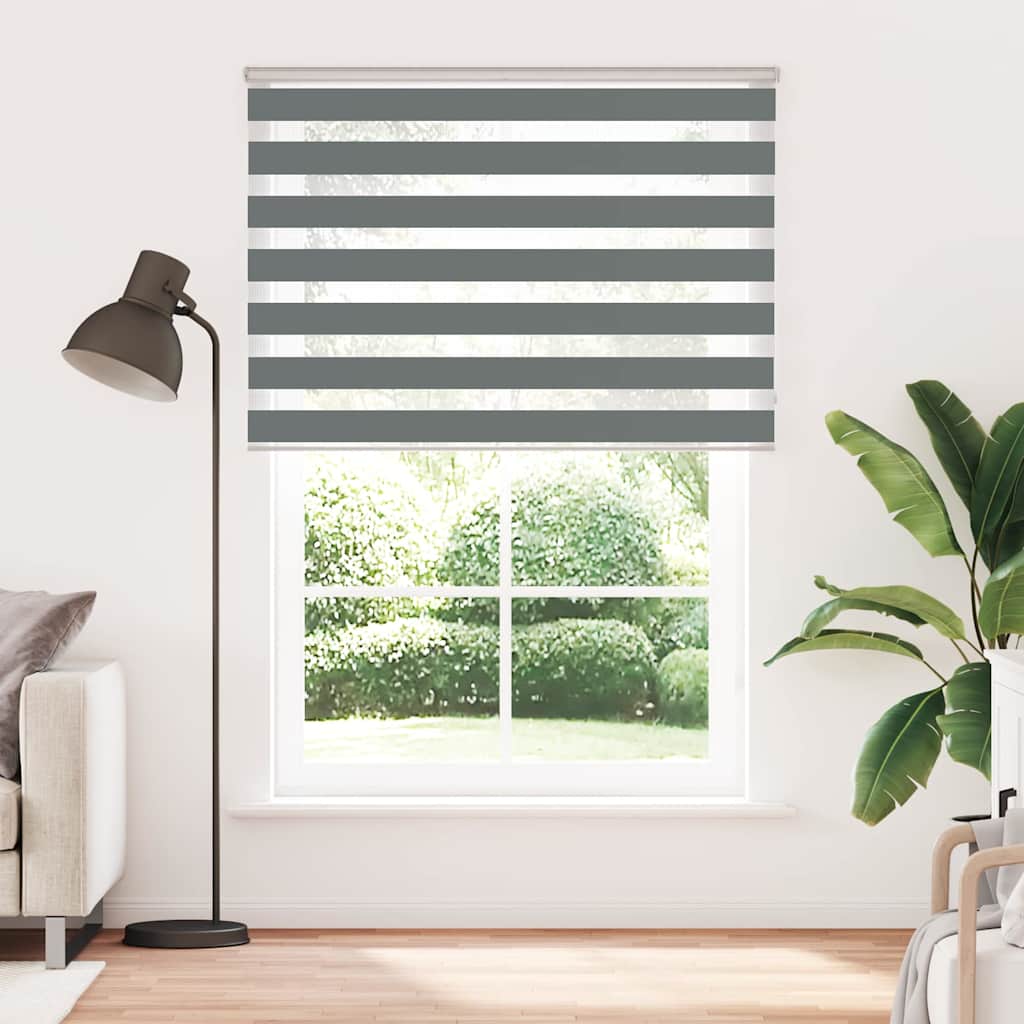 Vidaxx Zebra-Rollo 155x230 cm Stoffbreite 150,9 cm Dunkelgrau