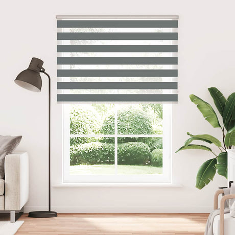 VidaXL Zebra-Rollo 165x230 cm Stoffbreite 160,9 cm Dunkelgrau