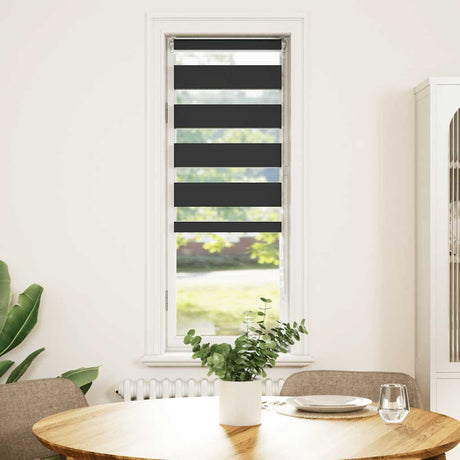 Vidaxx Zebra-Rollo 45x100 cm Stoffbreite 40,9 cm Schwarz
