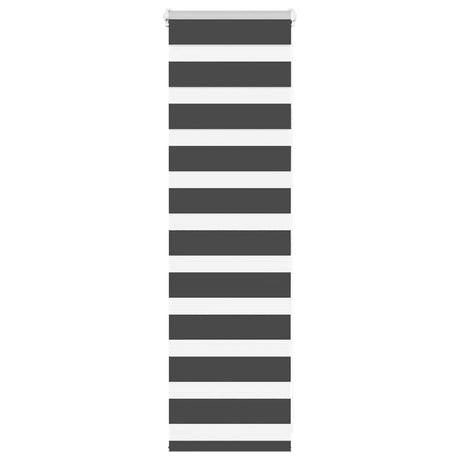 VidaXL Zebra-Rollo 55x100 cm Stoffbreite 50,9 cm Schwarz