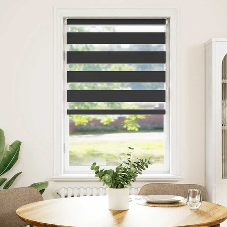 VidaXL Zebra-Rollo 75x100 cm Stoffbreite 70,9 cm Schwarz
