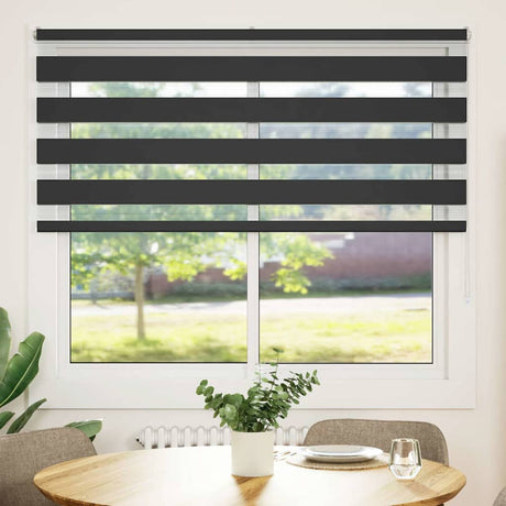 Vidaxx Zebra-Rollo 155x100 cm Stoffbreite 150,9 cm Schwarz