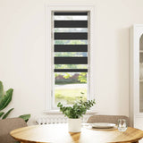 VidaXL Zebra-Rollo 45x150 cm Stoffbreite 40,9 cm Schwarz