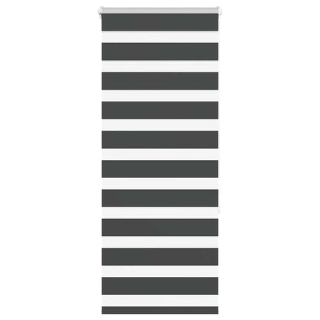 VidaXL Zebra-Rollo 55x150 cm Stoffbreite 50,9 cm Schwarz
