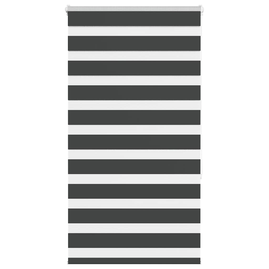 VidaXL Zebra-Rollo 85x150 cm Stoffbreite 80,9 cm Schwarz