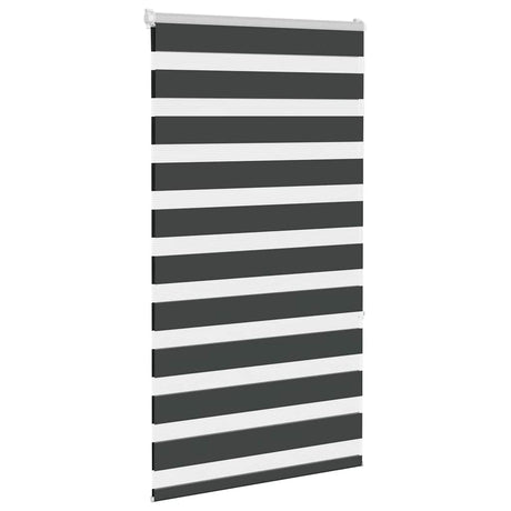 VidaXL Zebra-Rollo 85x150 cm Stoffbreite 80,9 cm Schwarz