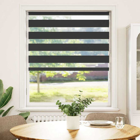 VidaXL Zebra-Rollo 105x150 cm Stoffbreite 100,9 cm Schwarz
