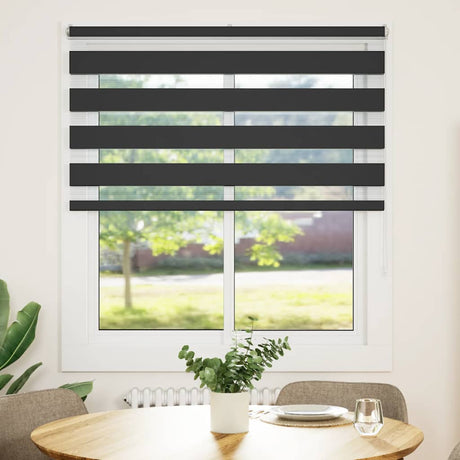 VidaXL Zebra-Rollo 125x150 cm Stoffbreite 120,9 cm Schwarz