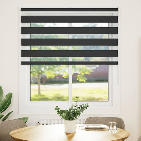 VidaXL Zebra-Rollo 130x150 cm Stoffbreite 125,9 cm Schwarz