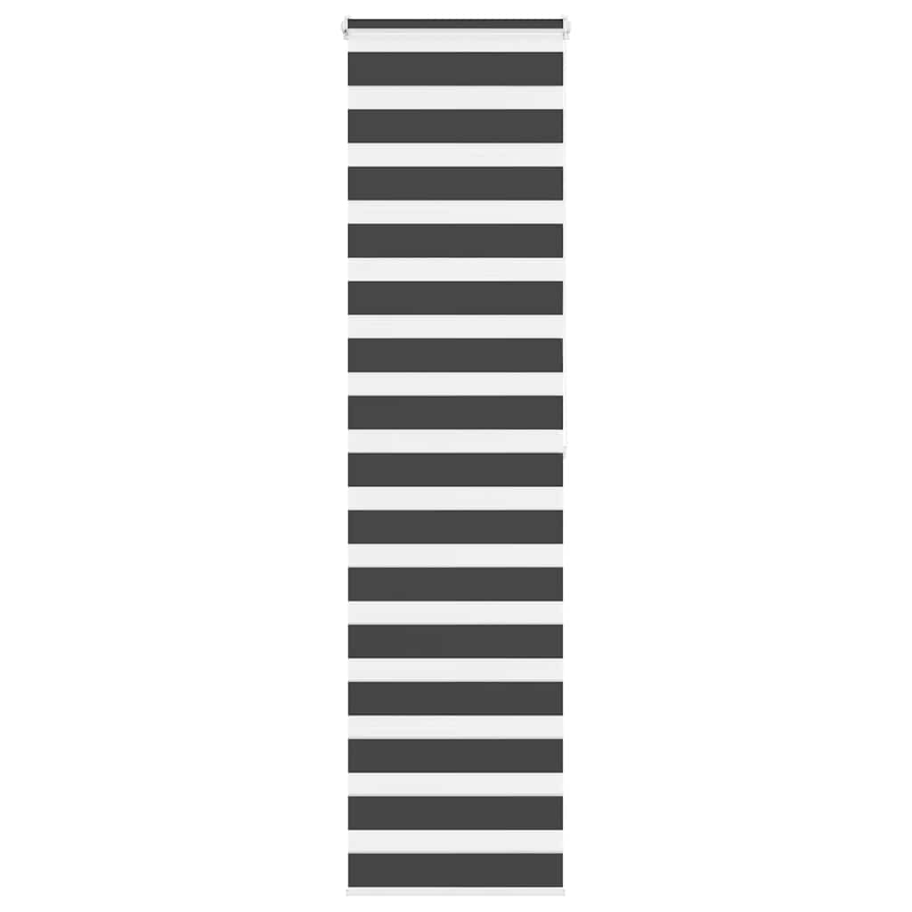 VidaXL Zebra-Rollo 65x200 cm Stoffbreite 60,9 cm Schwarz