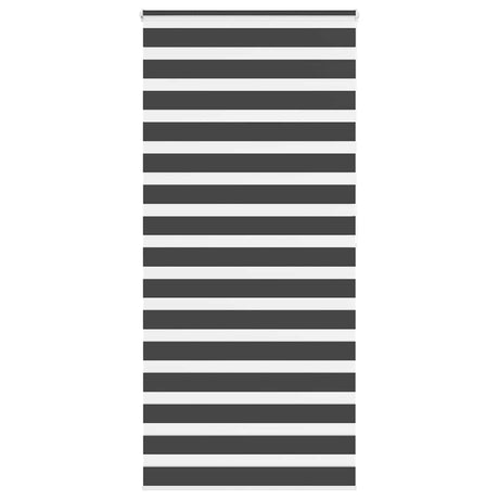 VidaXL Zebra-Rollo 105x200 cm Stoffbreite 100,9 cm Schwarz