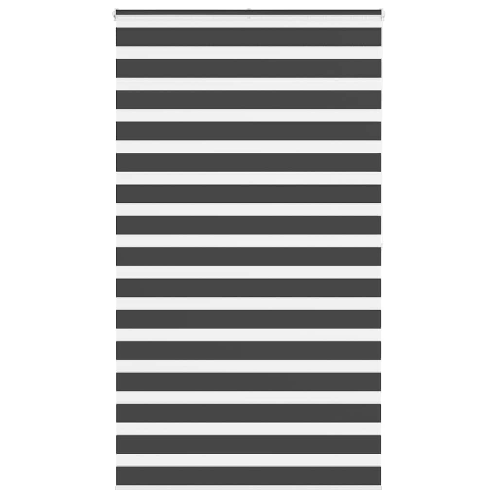 VidaXL Zebra-Rollo 130x200 cm Stoffbreite 125,9 cm Schwarz