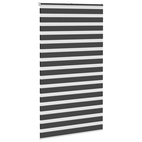 VidaXL Zebra-Rollo 130x200 cm Stoffbreite 125,9 cm Schwarz