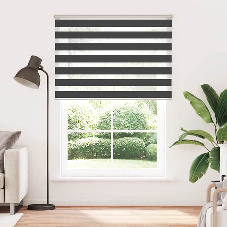 VidaXL Zebra-Rollo 165x200 cm Stoffbreite 160,9 cm Schwarz