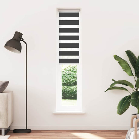 VidaXL Zebra-Rollo 45x230 cm Stoffbreite 40,9 cm Schwarz
