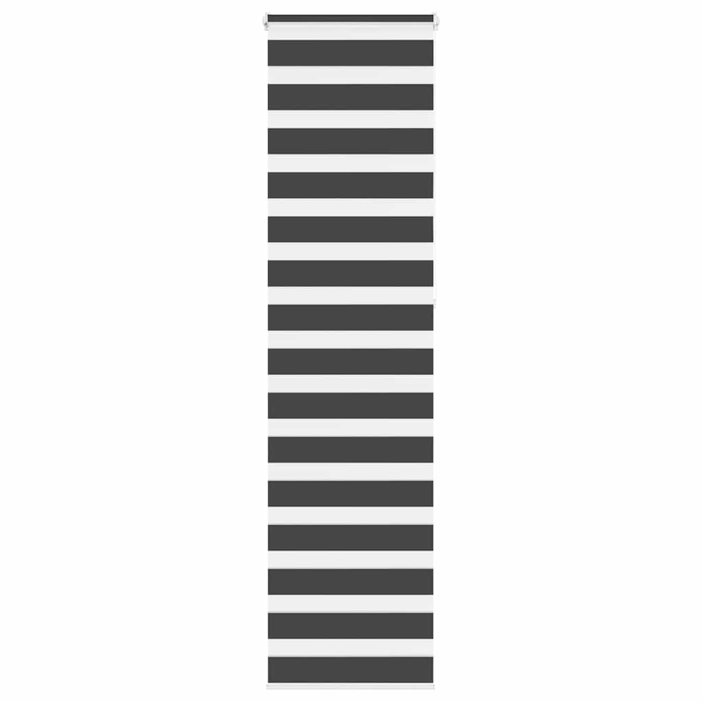 VidaXL Zebra-Rollo 55x230 cm Stoffbreite 50,9 cm Schwarz