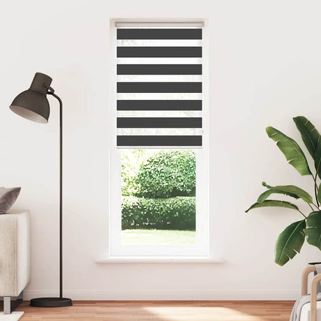 VidaXL Zebra-Rollo 80x230 cm Stoffbreite 75,9 cm Schwarz