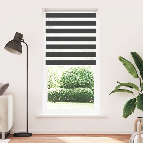 VidaXL Zebra-Rollo 105x230 cm Stoffbreite 100,9 cm Schwarz