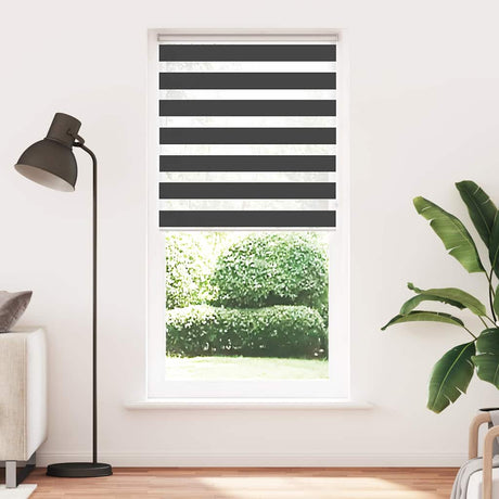 VidaXL Zebra-Rollo 110x230 cm Stoffbreite 105,9 cm Schwarz