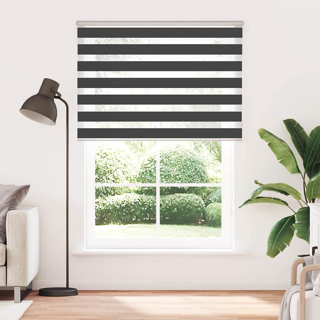 VidaXL Zebra-Rollo 160x230 cm Stoffbreite 155,9 cm Schwarz