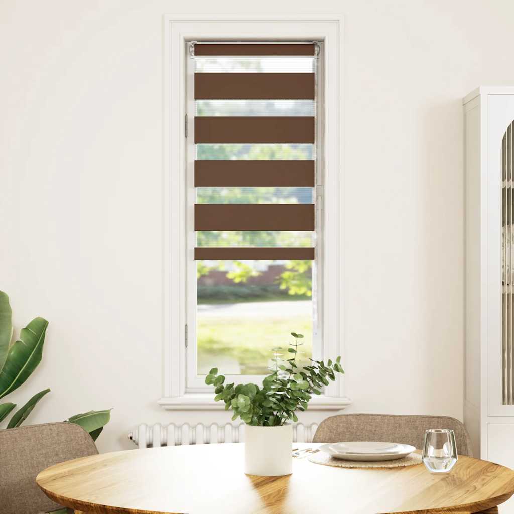 Vidaxx Zebra-Rollo 50x100 cm Stoffbreite 45,9 cm Polyester braun