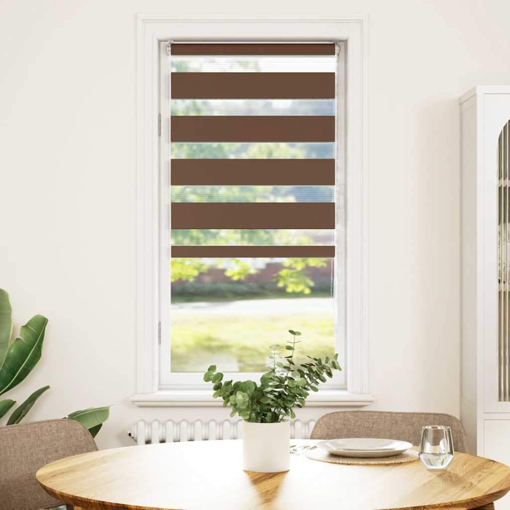 Vidaxx Zebra-Rollo 55x100 cm Stoffbreite 50,9 cm Polyester braun