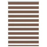 VidaXL Zebra-Rollo 115x100 cm Stoffbreite 110,9 cm Polyester braun