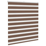 VidaXL Zebra-Rollo 130x100 cm Stoffbreite 125,9 cm Polyester braun