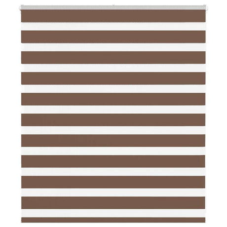 VidaXL Zebra-Rollo 135x100 cm Stoffbreite 130,9 cm Polyester braun