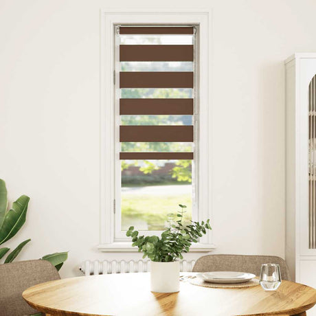 VidaXL Zebra-Rollo 45x150 cm Stoffbreite 40,9 cm Polyester braun