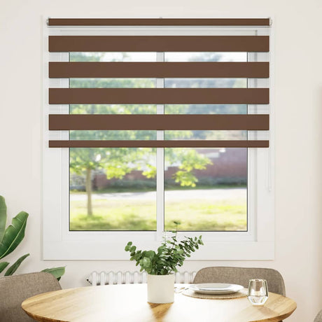 VidaXL Zebra-Rollo 120x150 cm Stoffbreite 115,9 cm Polyester braun