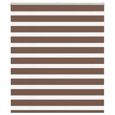 VidaXL Zebra-Rollo 135x150 cm Stoffbreite 130,9 cm Polyester braun