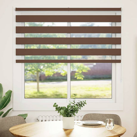 VidaXL Zebra-Rollo 145x150 cm Stoffbreite 140,9 cm Polyester braun